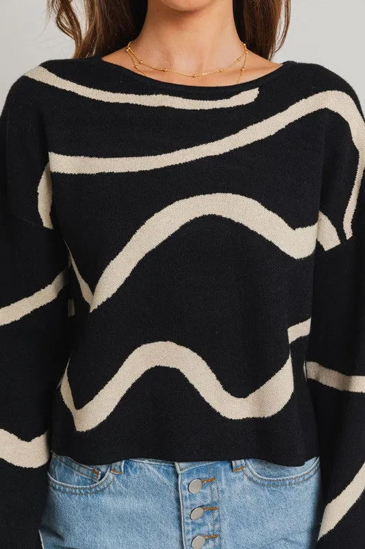 All Swirled Up Sweater Top