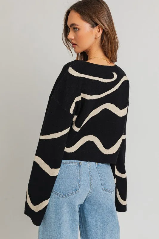 All Swirled Up Sweater Top