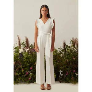 AMOSHI White Solid/Plain Faith Jumpsuit with Belt (Set of 2)