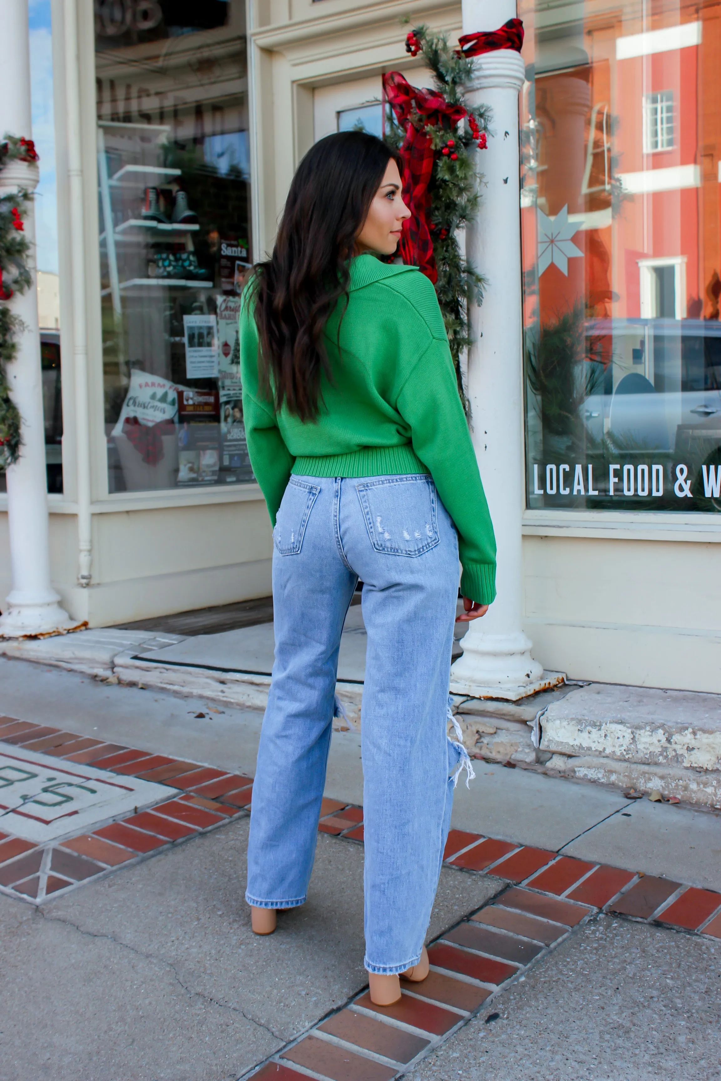 Austin Collared Sweater - Green