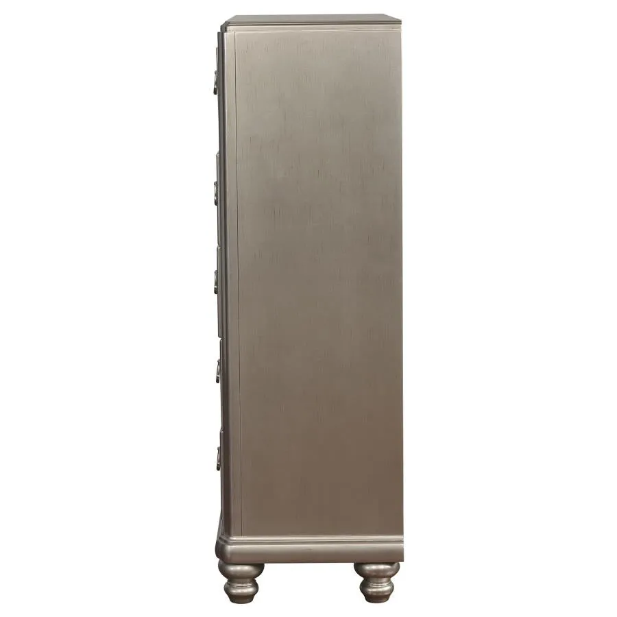 Bling Game 6-drawer Bedroom Chest - Metallic Platinum
