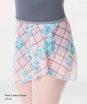 Body Wrappers Adult Chiffon Skirt - Pink Lattice Rose