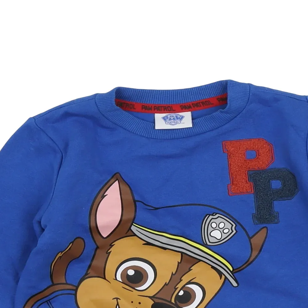 Brand New F&F Paw Patrol Chase Blue Sweatshirt - Unisex 18-24m