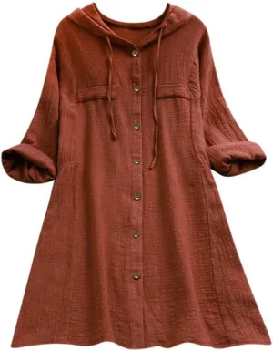Button Down Blouses Tops Loose Crop Tops Tshirts Solid Color Shirt Long Sleeve Down Shirt Loose Fit Vacation Beach