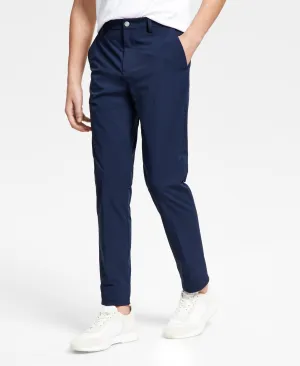 Calvin Klein Mens Slim Fit White Solid Suit Dress Pants Navy Blue 36 x 32