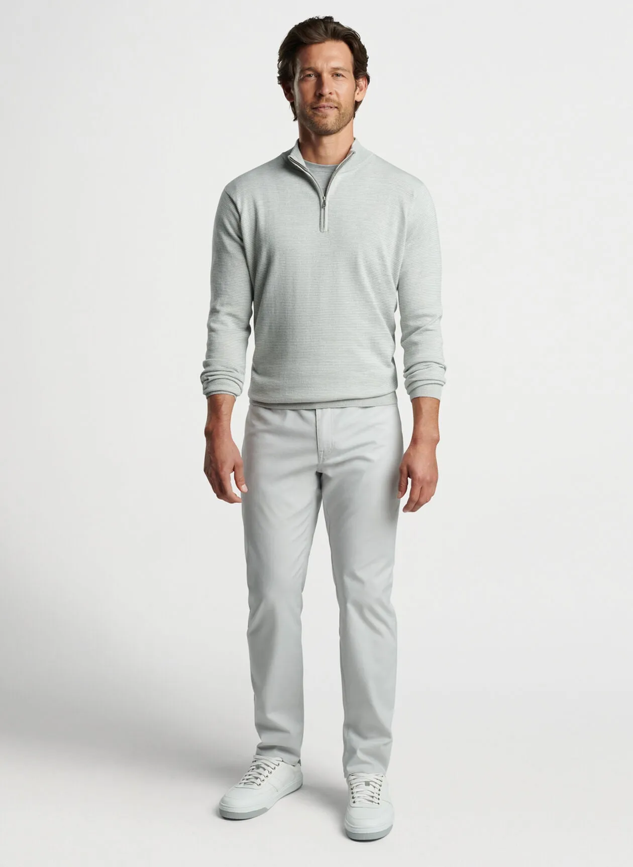 Canton Stripe Quarter-Zip Sweater