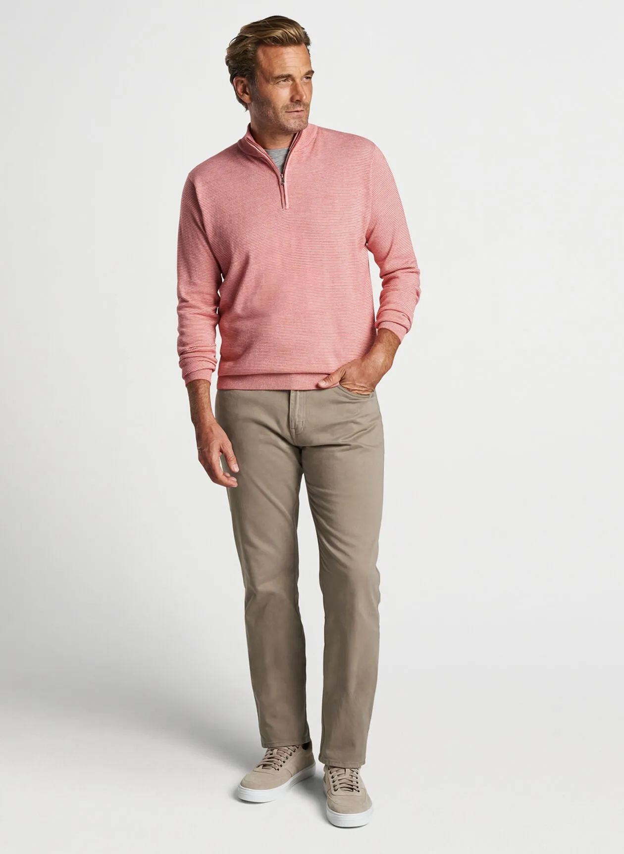 Canton Stripe Quarter-Zip Sweater