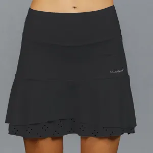 Classic Eyelet Long Skort (black)