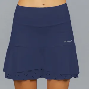 Classic Eyelet Long Skort (navy)