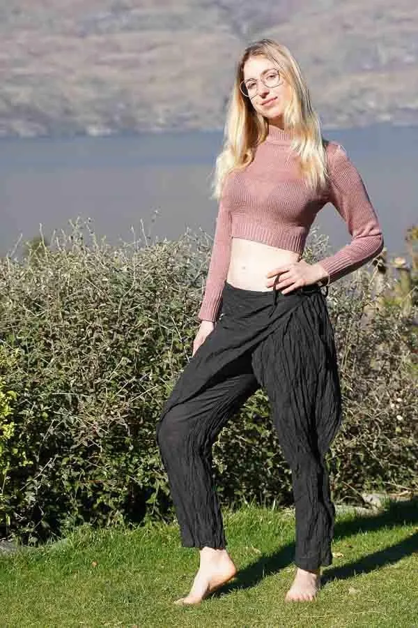 Cotton Wrap Pants