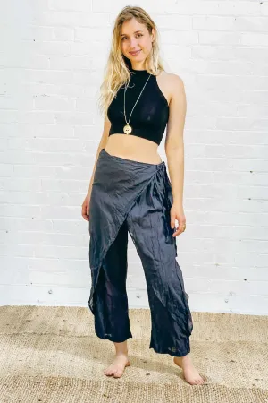 Cotton Wrap Pants