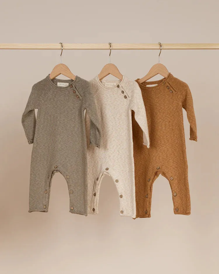 Cozy Heather Knit Jumpsuit | Speckled Natural