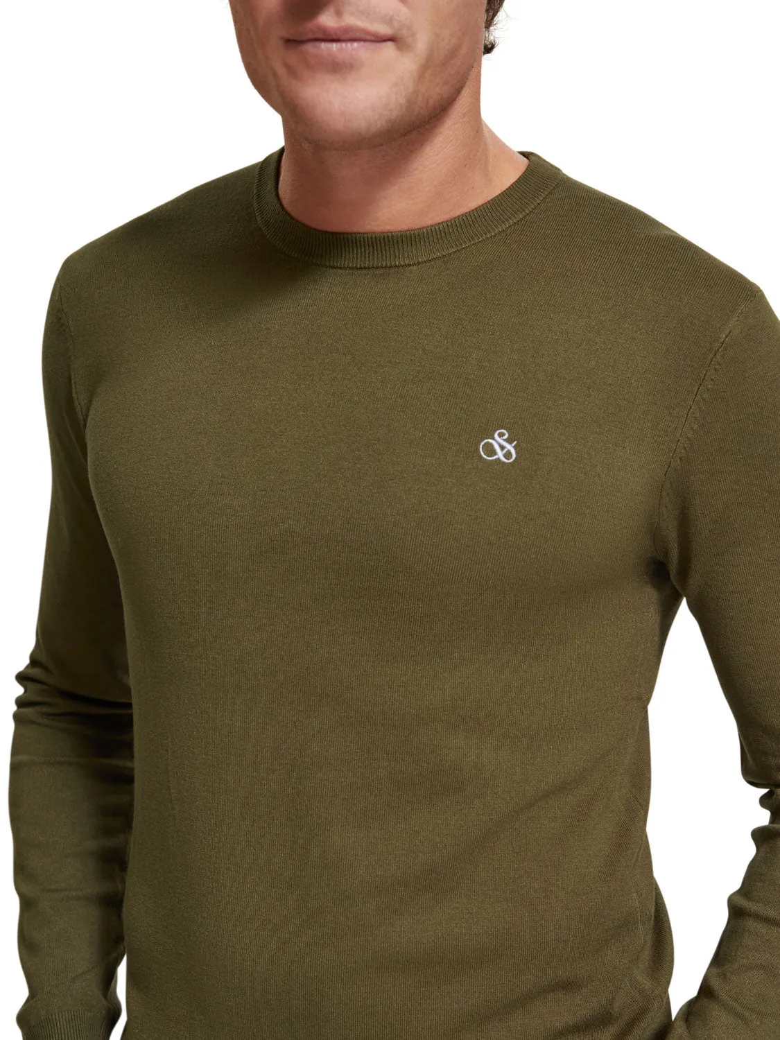 Crewneck Pullover in Algae