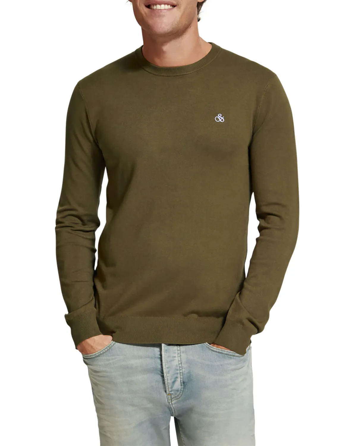 Crewneck Pullover in Algae