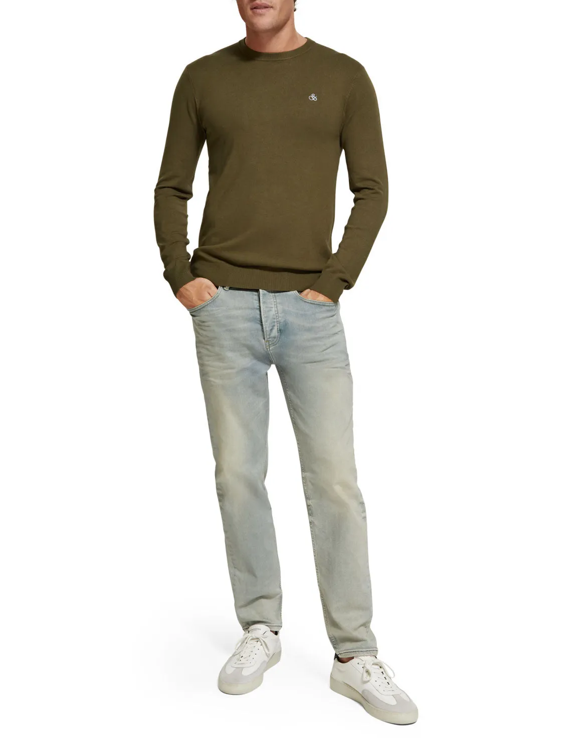 Crewneck Pullover in Algae