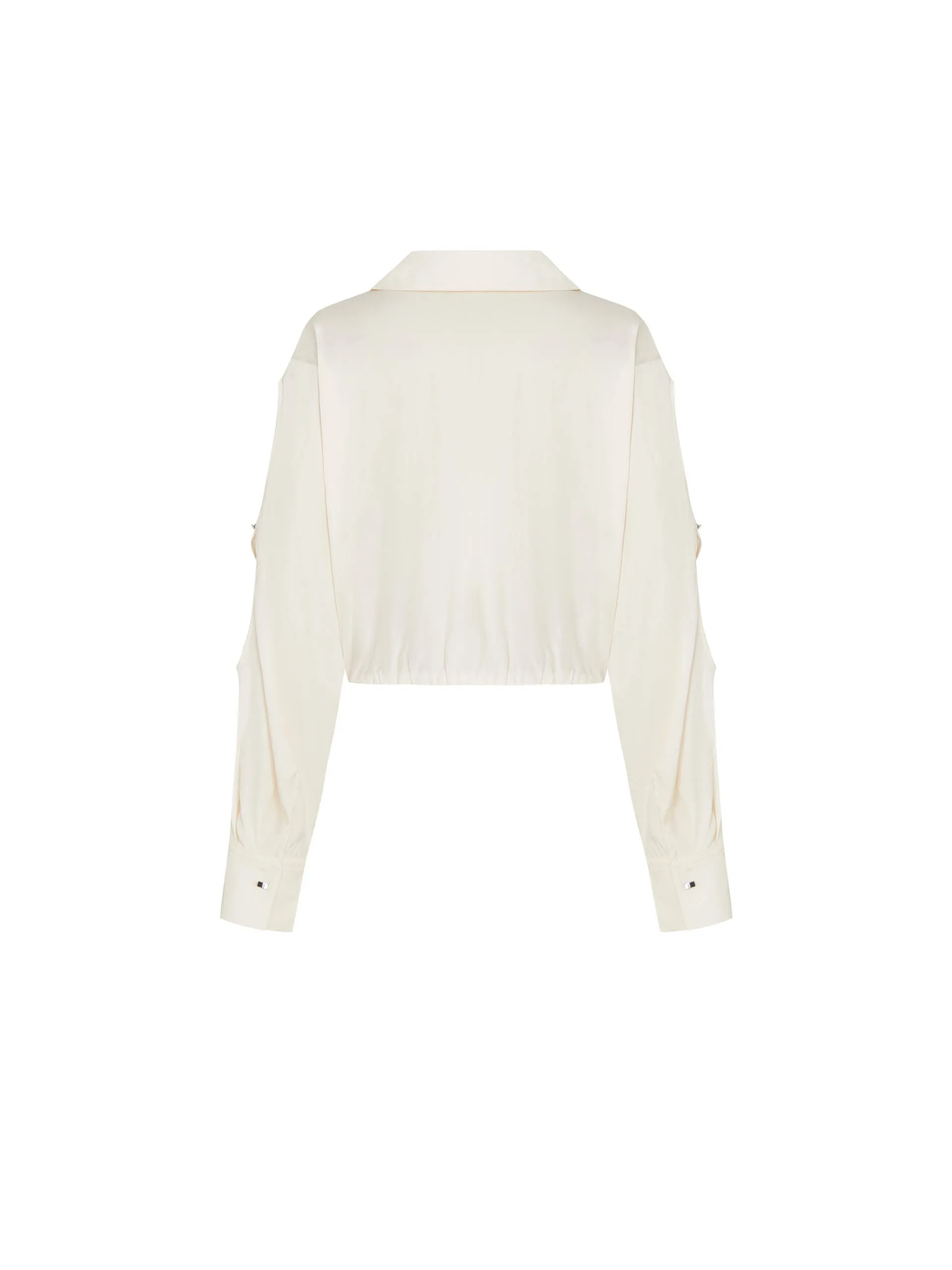 Cutout Sleeve Cropped Top