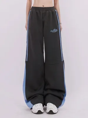 Design Blue One-point Side Pants
