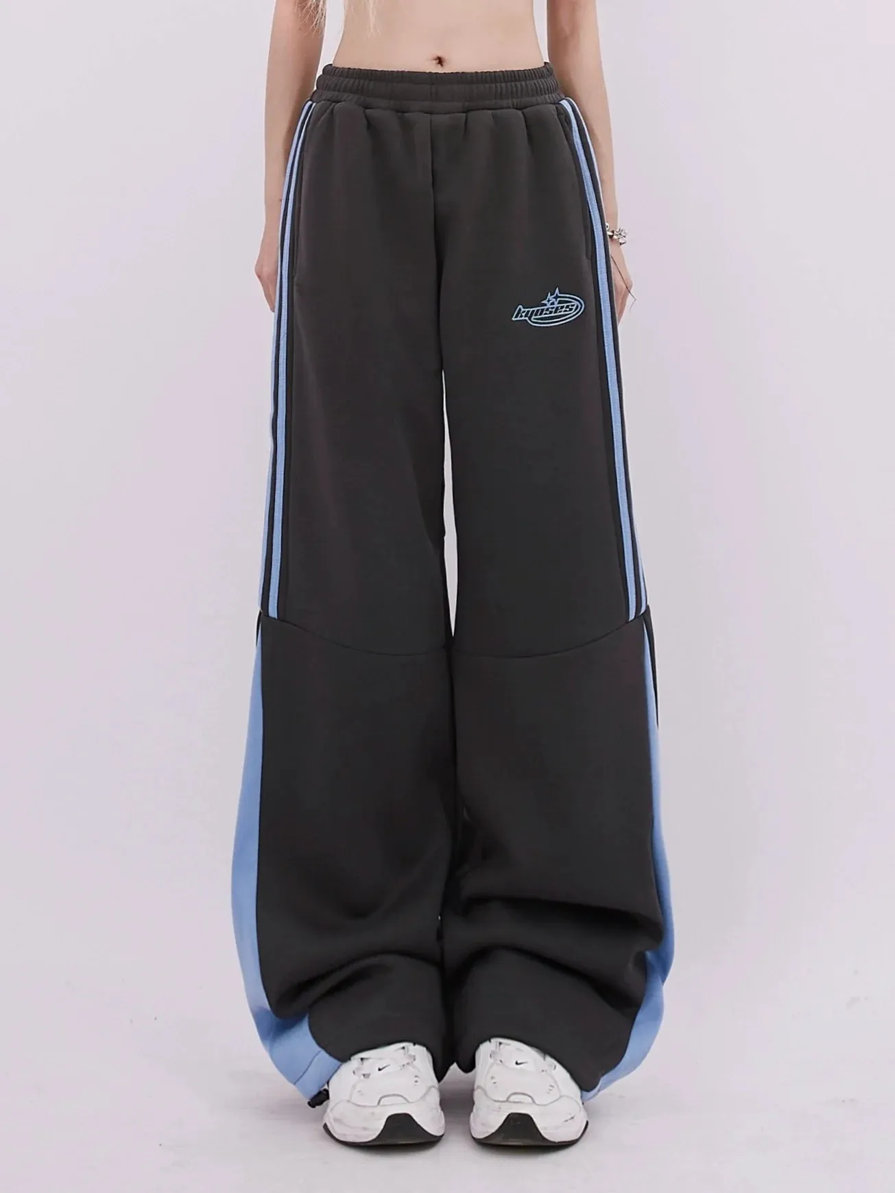 Design Blue One-point Side Pants