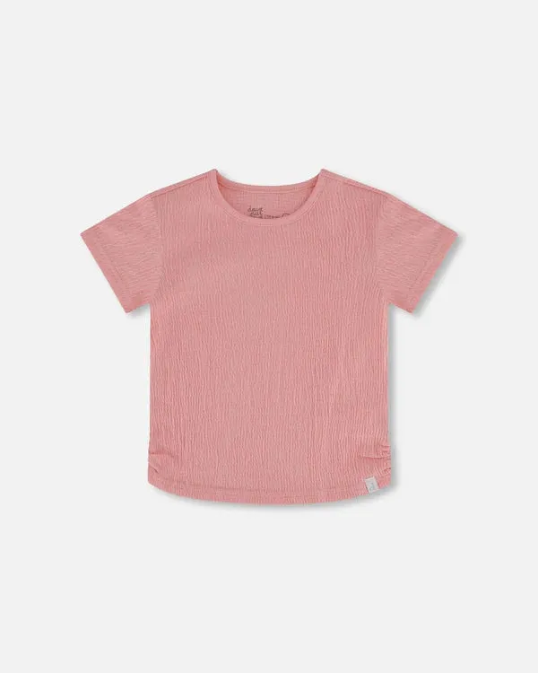 Deux Par Deux girls crinkle jersey top