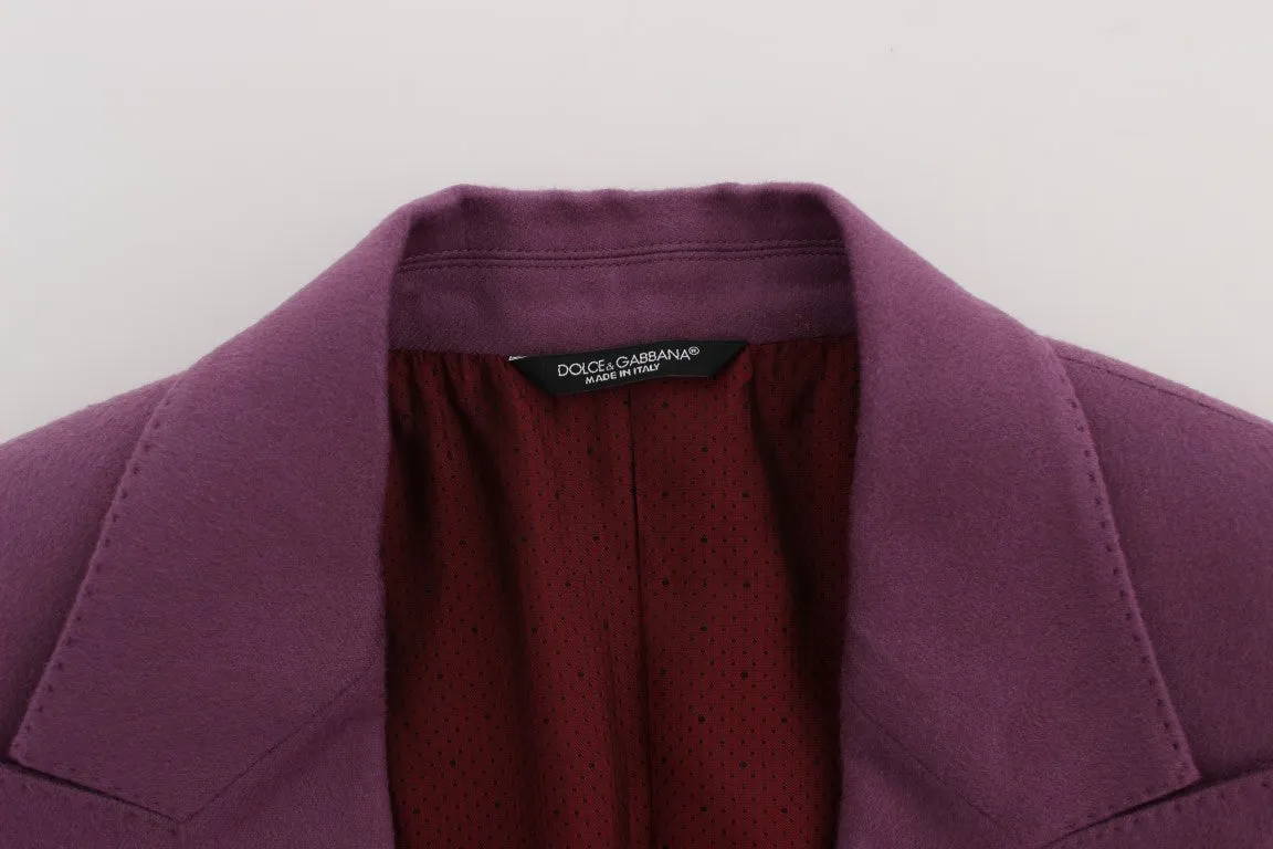 Dolce & Gabbana Elegant Purple Cashmere-Silk Blend Blazer
