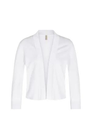 Dollie Open-Front Cardigan - White