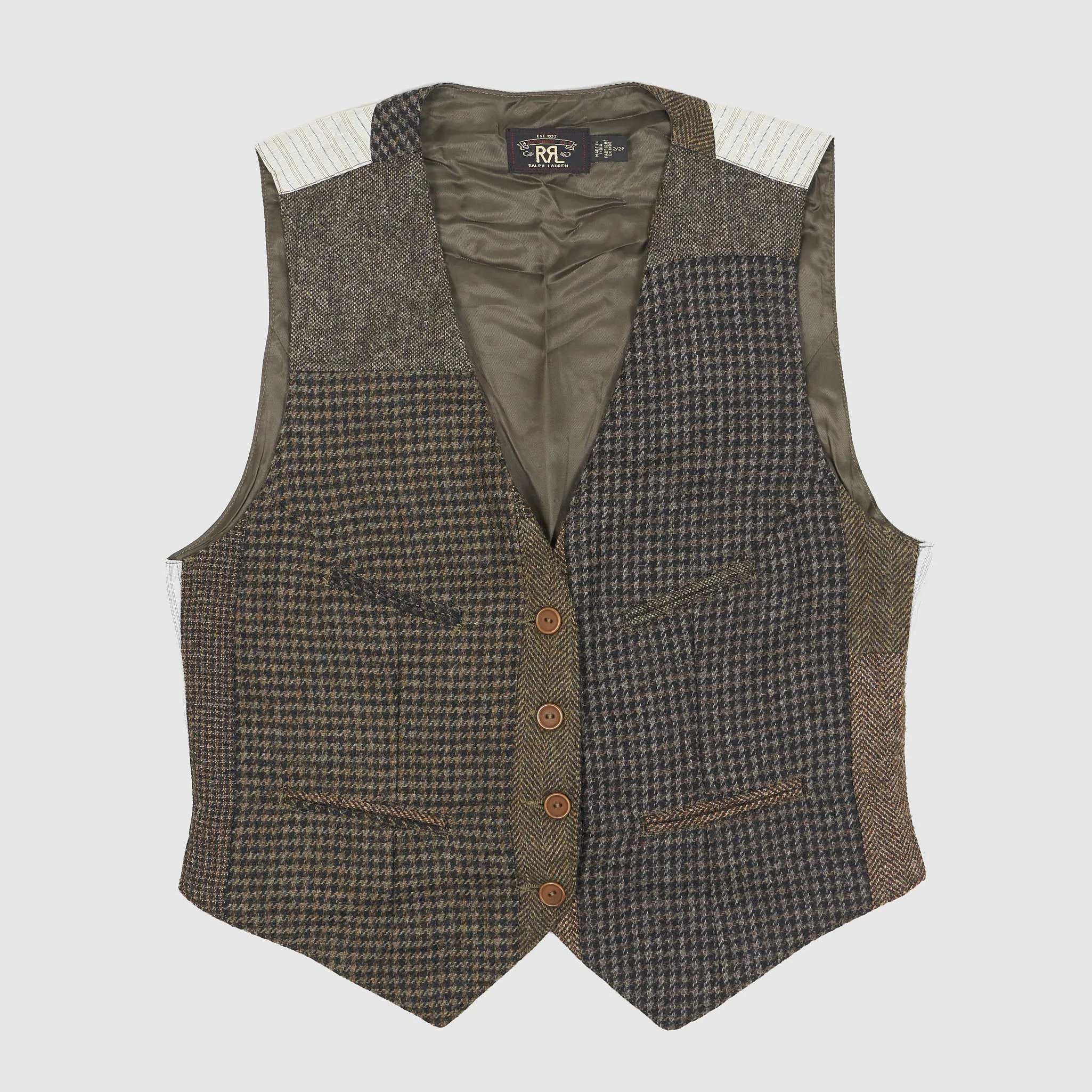 Double RL Ladies Lined Tweed Vest