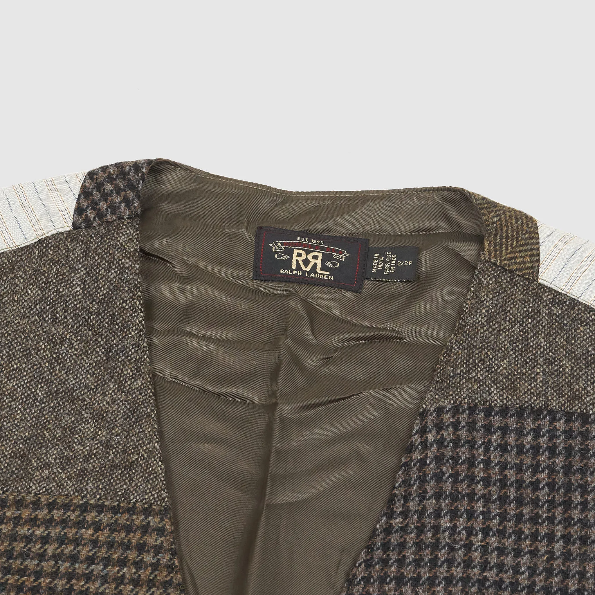 Double RL Ladies Lined Tweed Vest