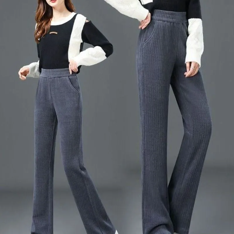 🎁Early Winter Sale 49% Off✨Women's Versatile Simple Stretch Elastic Waist Loose Wide Leg Pants