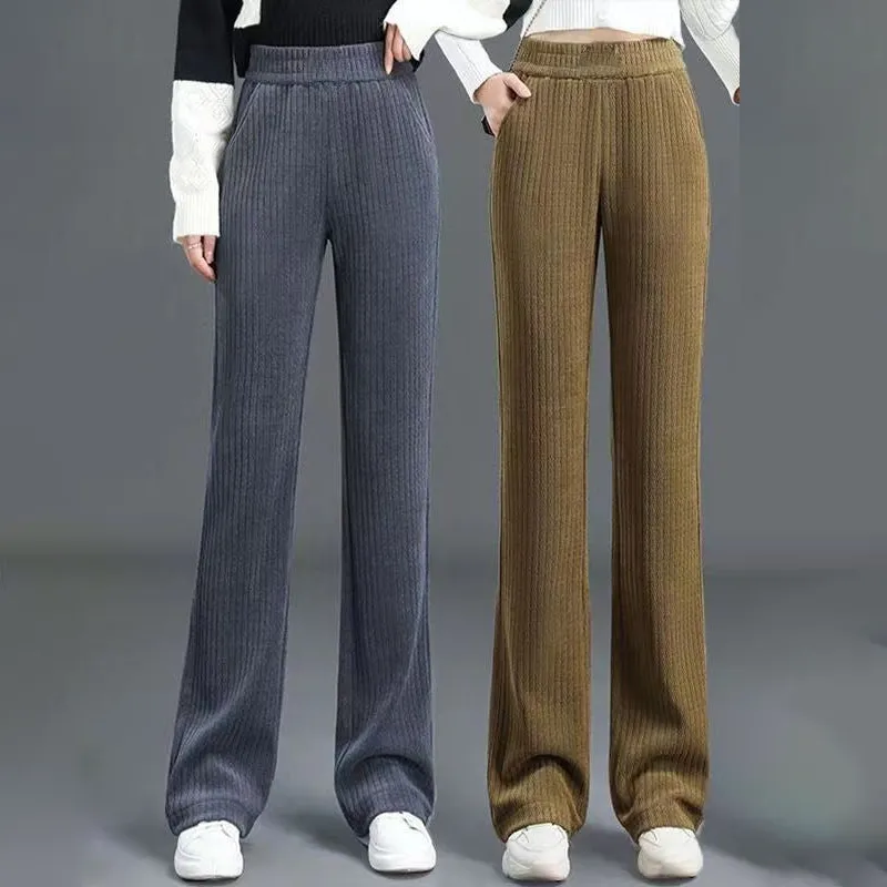 🎁Early Winter Sale 49% Off✨Women's Versatile Simple Stretch Elastic Waist Loose Wide Leg Pants