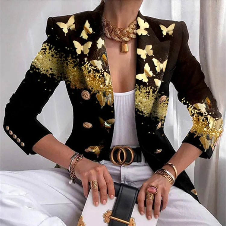 FashionSierra - Plus Size Elegant Butterfly Blazer