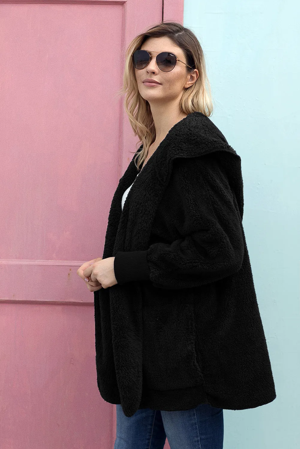 Fleece Soft Hoodie Style Warm Coat