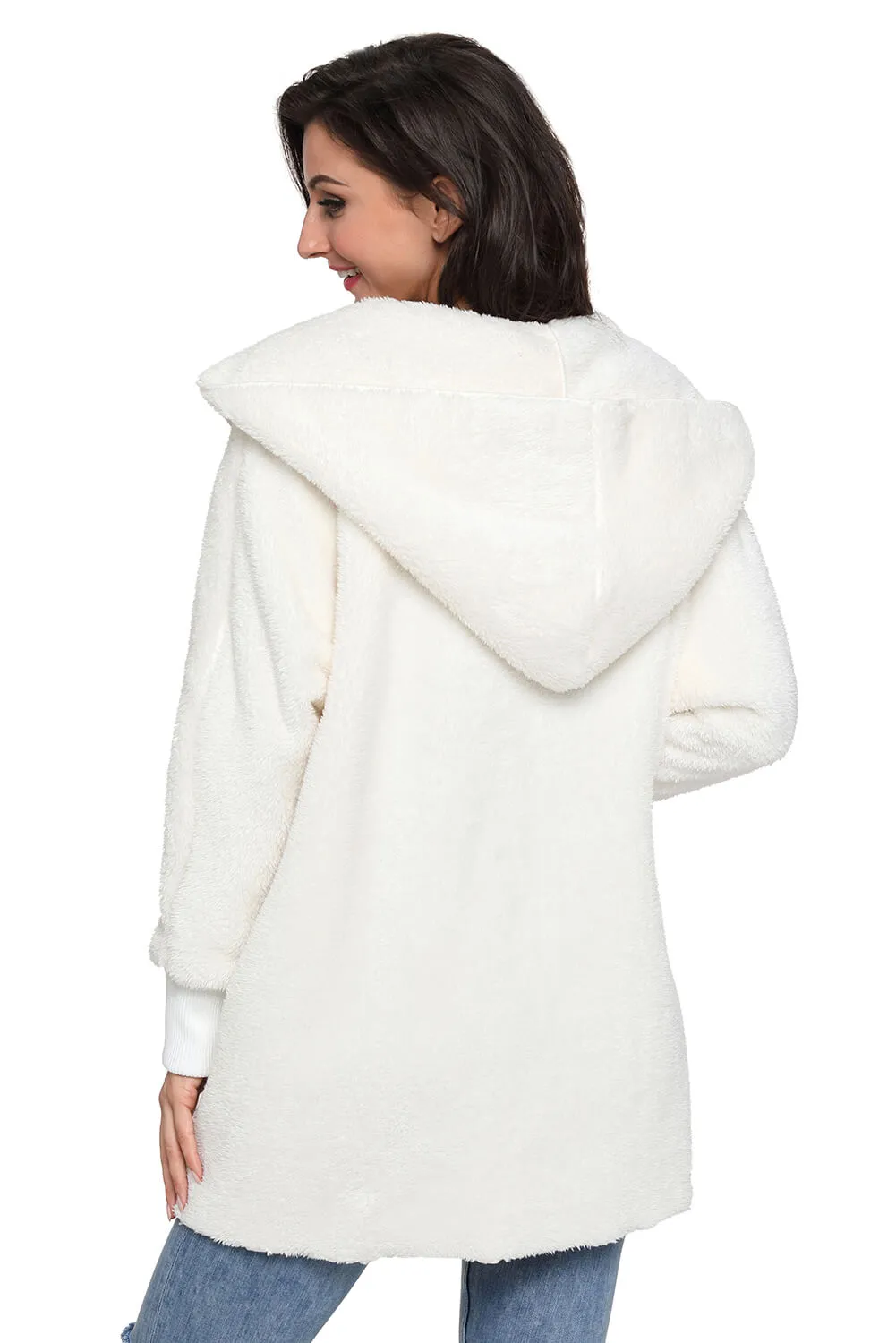 Fleece Soft Hoodie Style Warm Coat