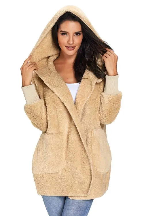 Fleece Soft Hoodie Style Warm Coat