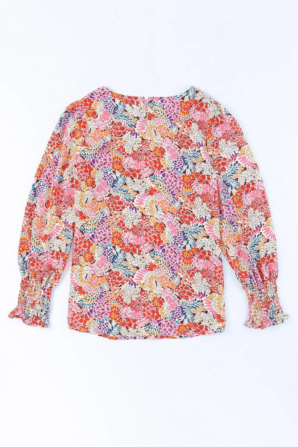Full Of Life Crewneck Floral Long Sleeve Blouse