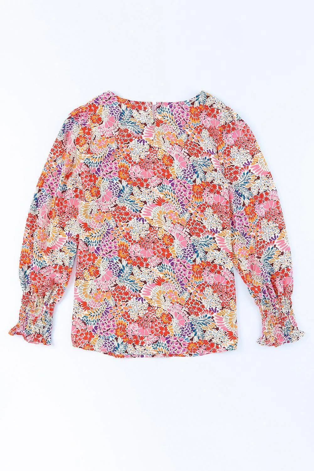 Full Of Life Crewneck Floral Long Sleeve Blouse