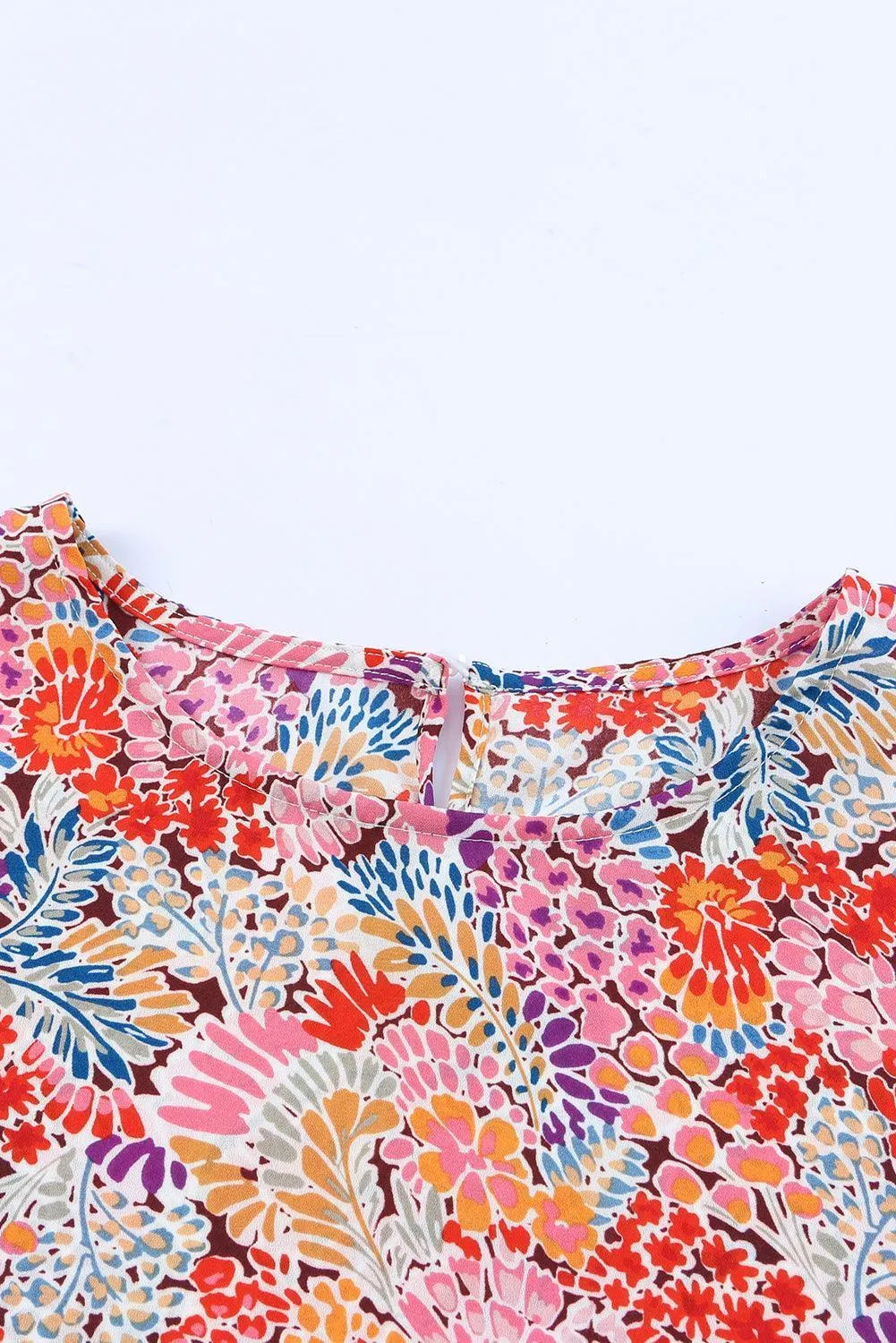 Full Of Life Crewneck Floral Long Sleeve Blouse
