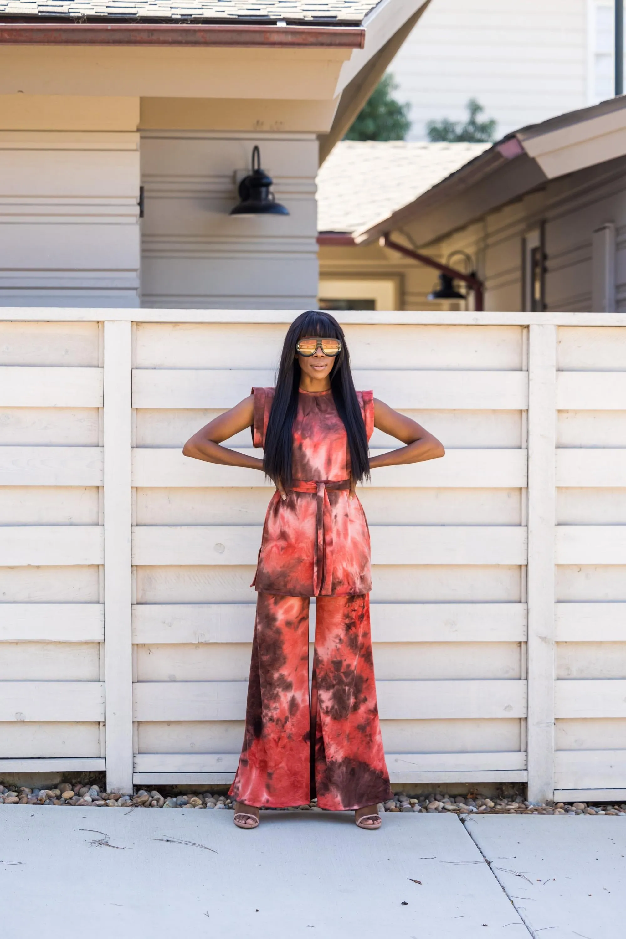 Ginger Smoke Tunic & Palazzo Pant Set