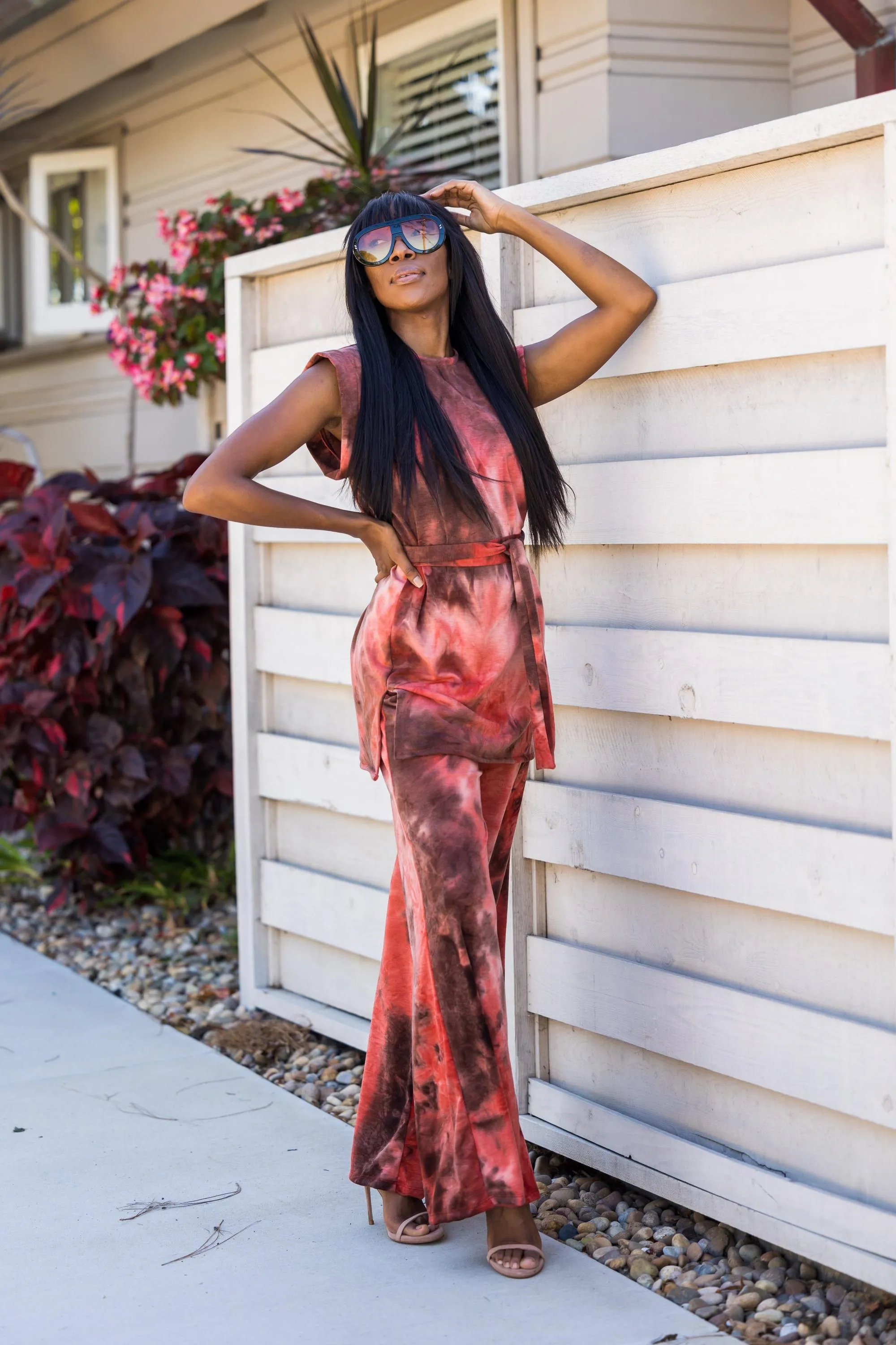 Ginger Smoke Tunic & Palazzo Pant Set