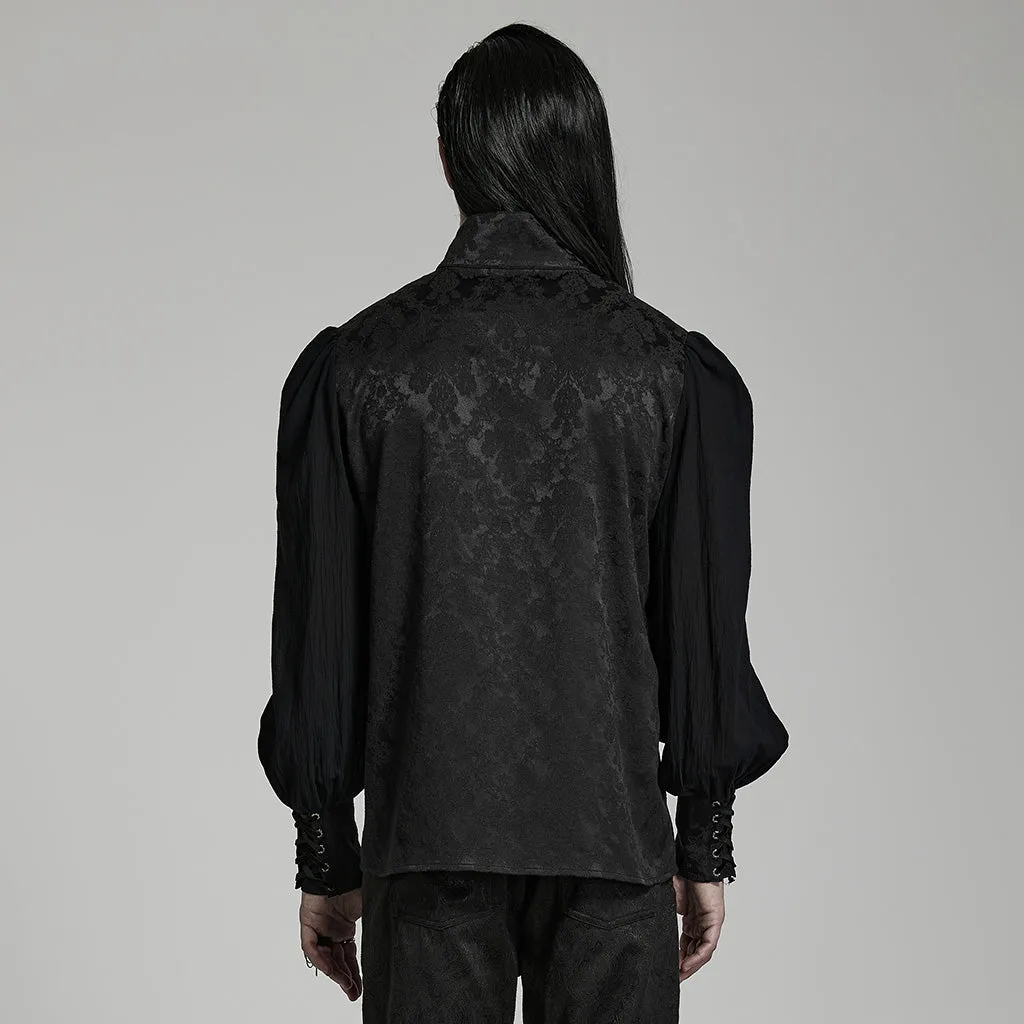 Goth lantern sleeve stand collar shirt WY-1483CCM