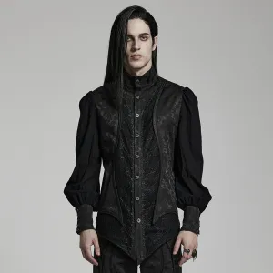 Goth lantern sleeve stand collar shirt WY-1483CCM