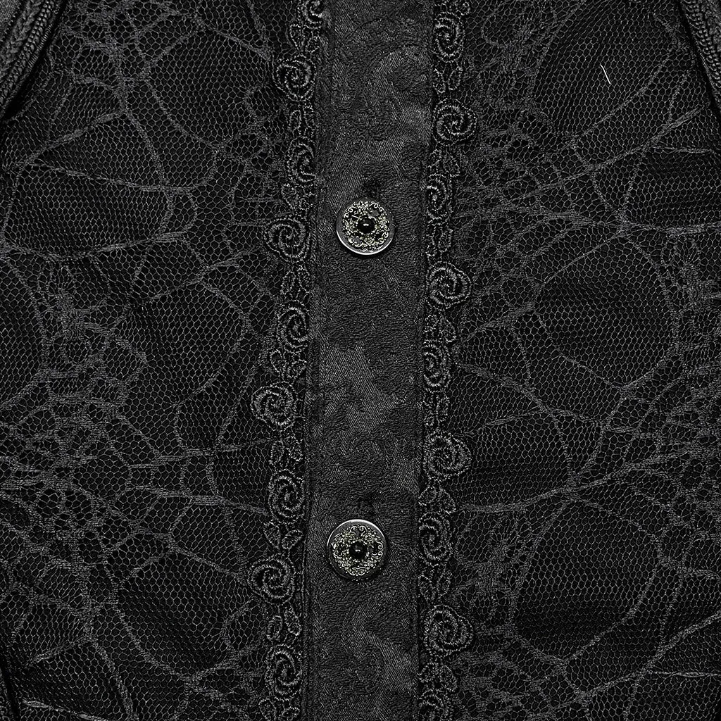Goth lantern sleeve stand collar shirt WY-1483CCM