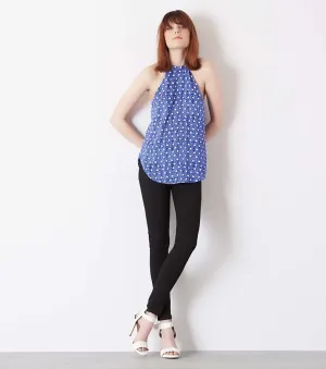 Halter Top with Back Zip TIE DYE GEO PRINT;SNAKY DOTS