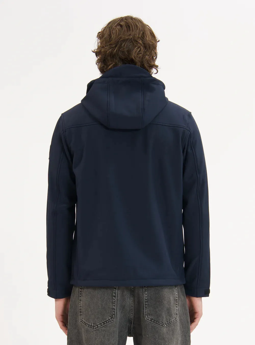 JACKSON - SOFTSHELL DEWSPO BONDED MESH JACKET "NAVY"