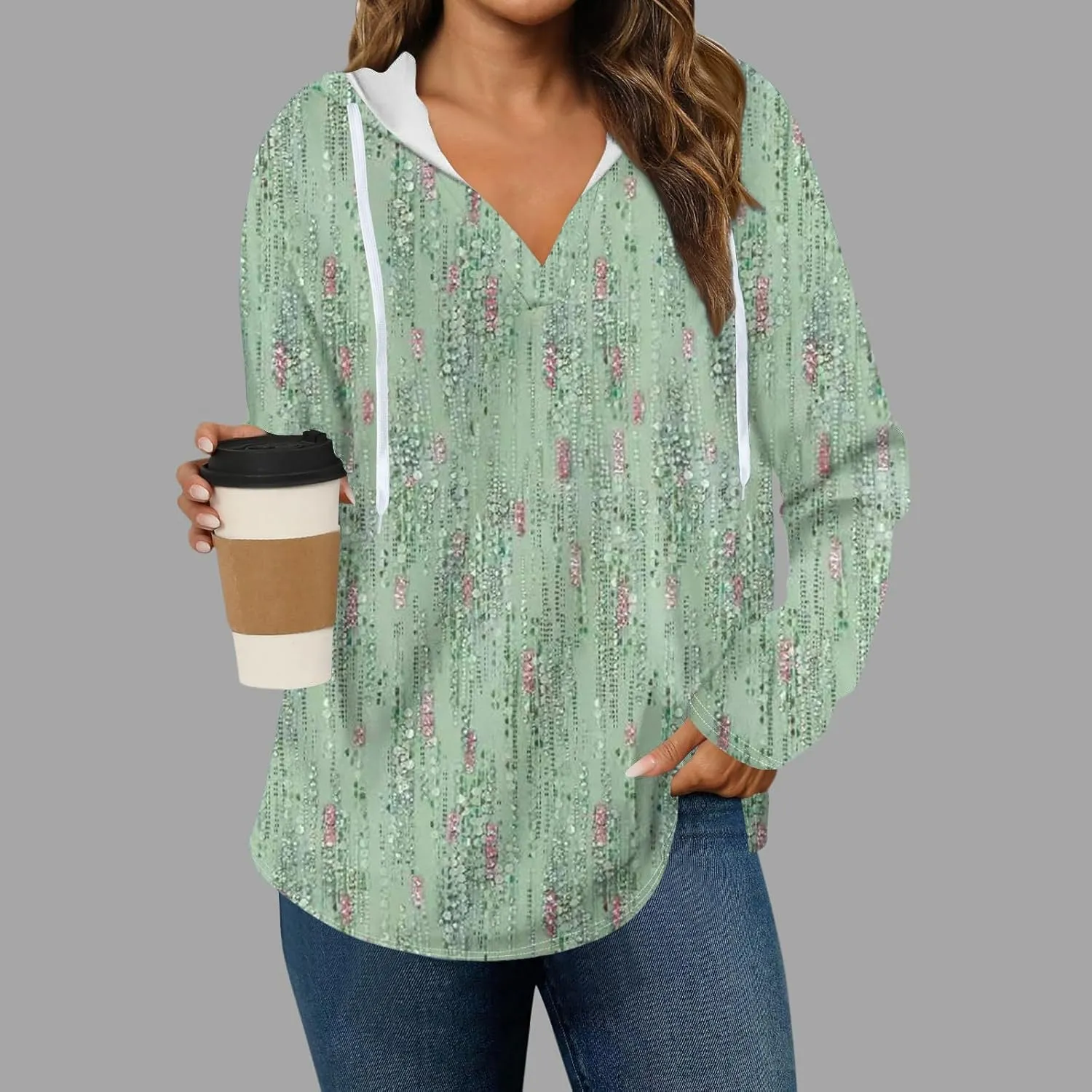 JIEMUXIU Womens Trendy Tops Hoodies for Women Pullover Loose Fit Oversized Sweatshirts Long Sleeve Tops Shirts