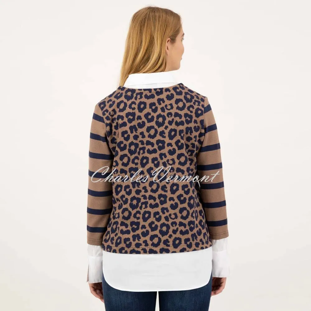 Just White Two-in-One Sweater Blouse - Style J2305