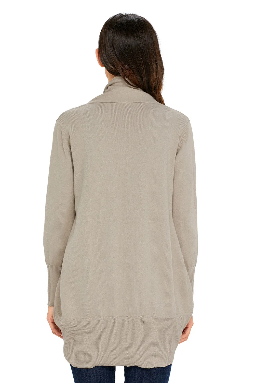 Khaki Super Soft Long Sleeves Open Cardigan