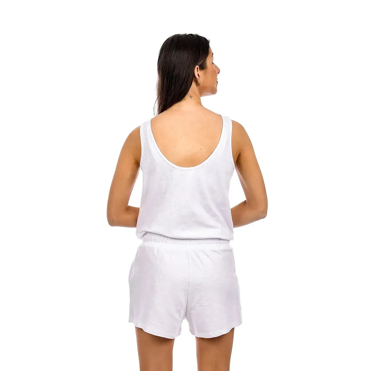 Knit Romper | White Sand