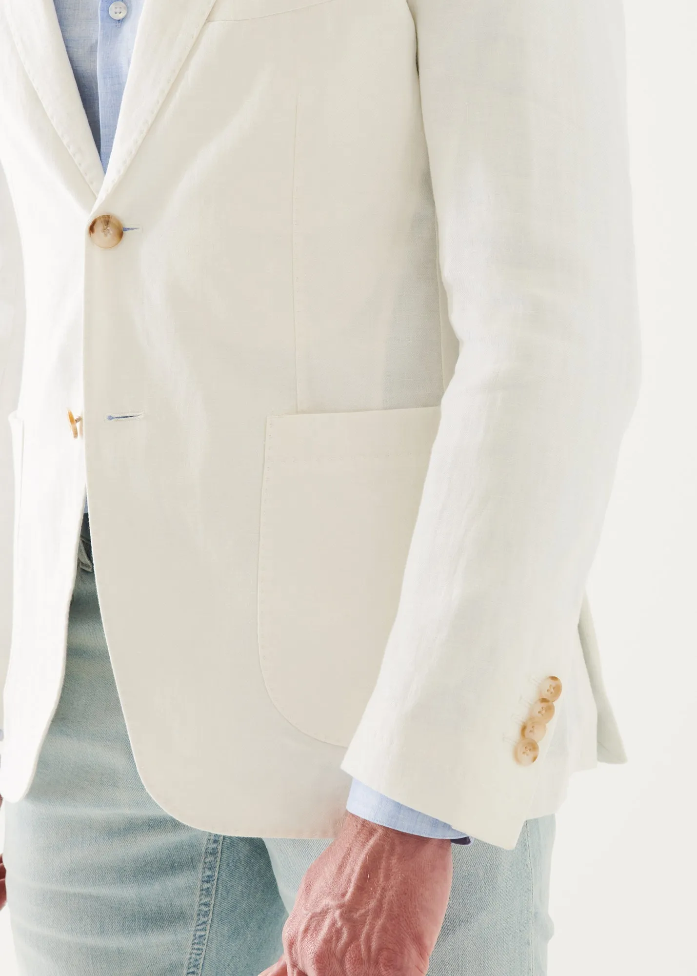 Linen Twill Two-Button Blazer
