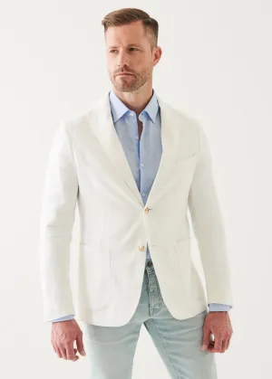 Linen Twill Two-Button Blazer