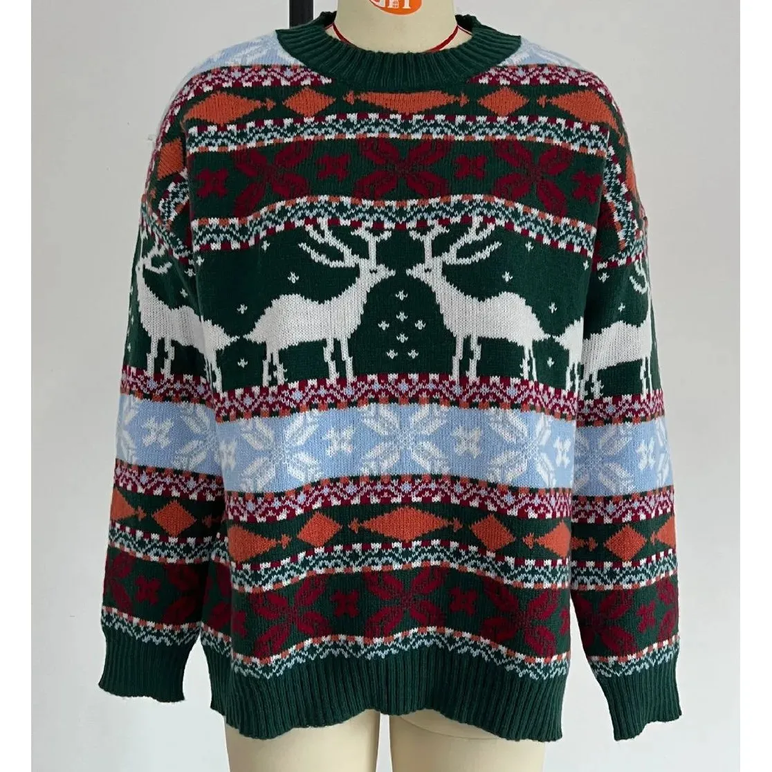 Long Sleeve Knitted Pullover Christmas Sweater